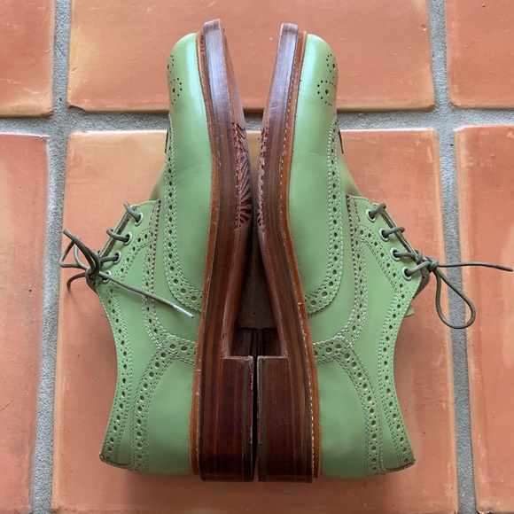 Paul Smith Men’s Leather Green Lace-Up Dress Shoes - Picture 4 of 9